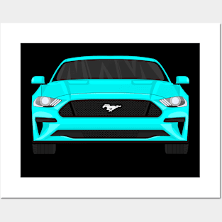 MUSTANG AQUA Posters and Art